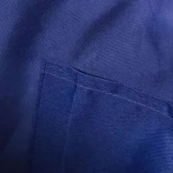 Striped canvas bag with faux leather handles and internal pocket detail