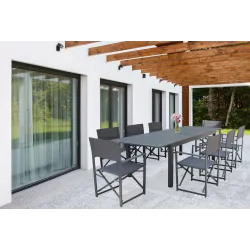 Olbia Uitschuifbare Aluminium Tafel Diverse Kleuren en Maten tuinfoto