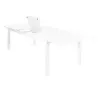 Mesa Extensível Olbia de Alumínio branco