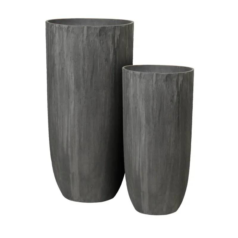 Charcoal Black Plant Pot Various Heights