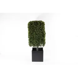 Buis carré avec vase 94 cm