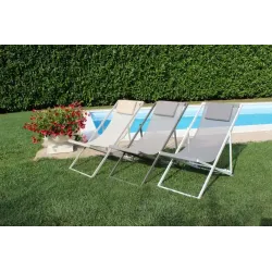 Mirto ligstoel in geverfd aluminium, diverse kleuren, foto's in de tuin
