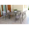 Mesa de jardín exterior extensible Taupe | ChartaRè