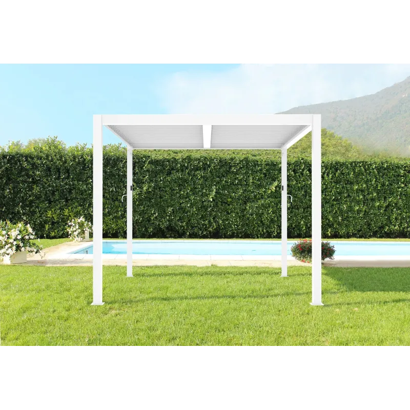 Bioklimatische Pergola für Sonnenblumen 4 x 4 m