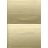 25 Fogli di Carta da Regalo Monopatinata Righe oro