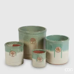 vase en céramique bleue de différentes tailles