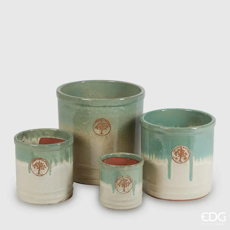 niebieski wazon ceramiczny o różnych rozmiarach