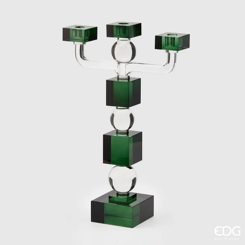 Candelabro Verde EDG com 3 Queimadores