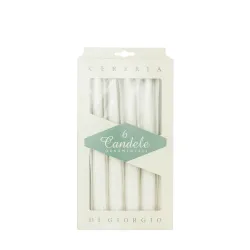 6 Velas Cônicas Lacadas h.21 cm Várias Cores