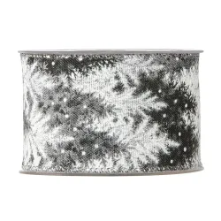 Nastro Leaves Snow mm63x10mt Nero