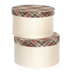 Set of 2 Scottish boxes in various colours