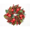 Crown with Pine Cones and Red Berries cm. 50