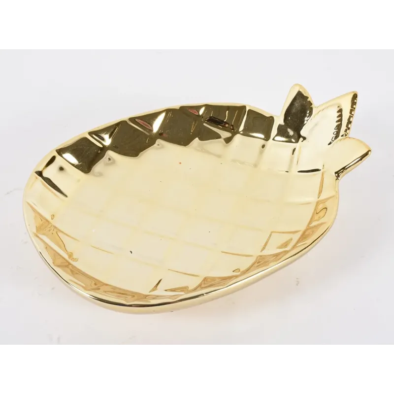 Guld ananas bricka