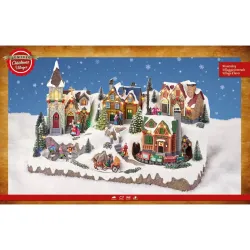 Christmas Village Snow with Led cm 57x34 box