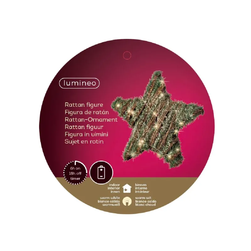 Estrella con caja MicroLed h 29