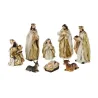 8 Gold Nativity Statues