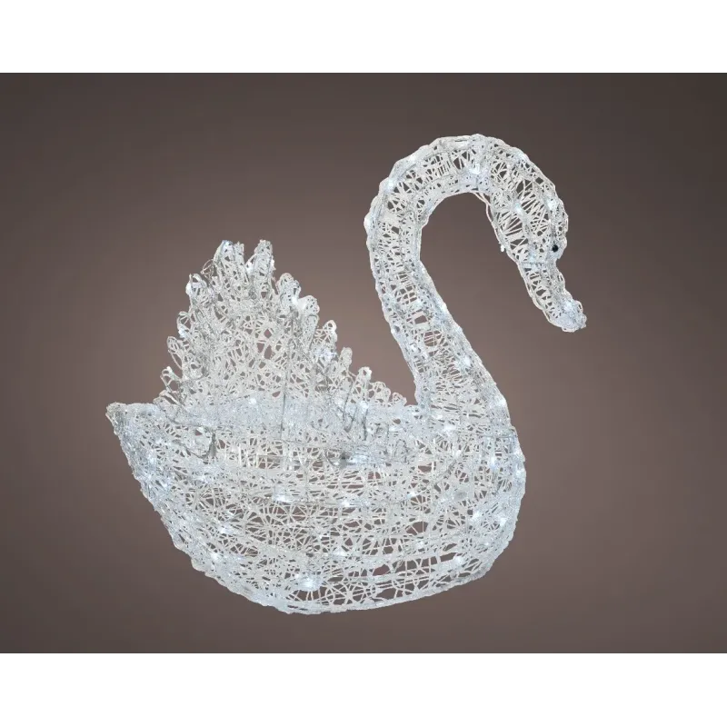 Cisne com LED exterior