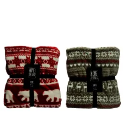 Blandat mönster Pläd cm 130x170