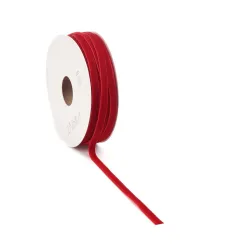 Velvety Ribbon mm 6x20mt Various Colors red