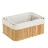 Cesta de bambu natural de vários tamanhos