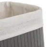 Panier en bambou gris de différentes tailles