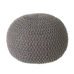 Grijze Poef cm 45x45x33
