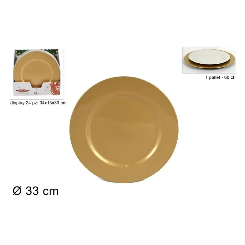 Plastic Underplate Diameter 33 Various Gold Colors