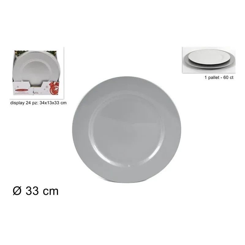 Plastic Underplate Diameter 33 Various Silver Colors