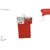 Red linen-effect tablecloth in three sizes