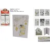 12 White and Gold Christmas Greeting Cards with Envelope