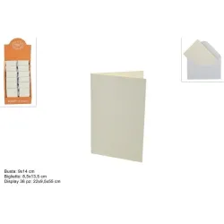 12 cartes de vœux de Noël blanches avec enveloppe