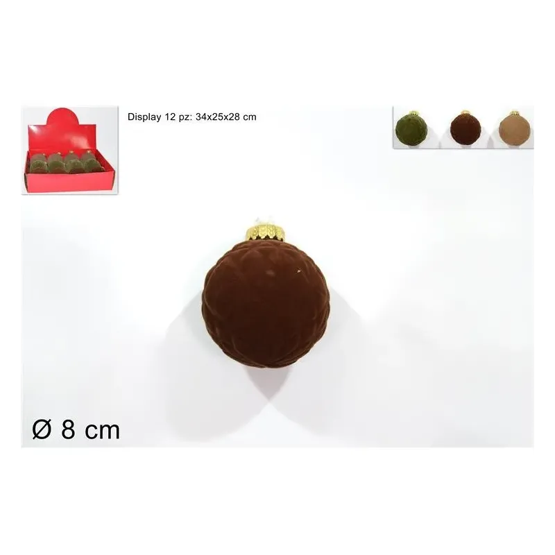 Flocked labda rombusz vegyes színekkel cm 8