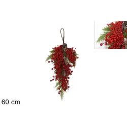 Dietroporta Bacche Foglie e Pigne cm 60