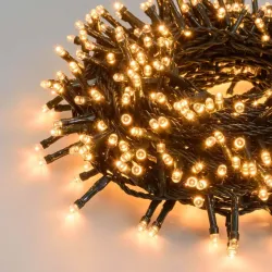 Mini lights 1200 Led 50mt White or Multicolor Green Cable