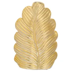 Diffusor Vas Elliptisk Blad Guld eller Silver h 19 guld