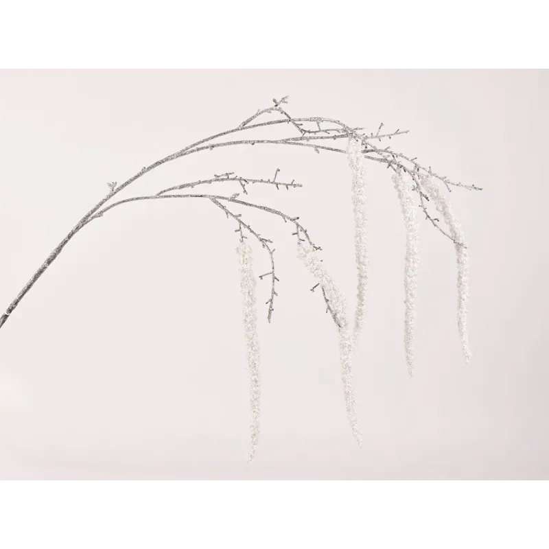 Fehér Amaranthus csillogó ág cm 19