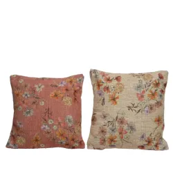 Kudde med Blandade Blommor cm 45x45