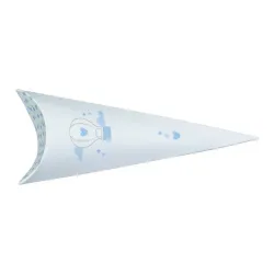 10 różowych i niebieskich stożków narodzin i chrztu