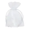 10 Sacchetti bomboniere in Organza con Nastrino