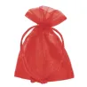 10 Sacchetti bomboniere in Organza con Nastrino