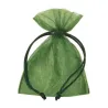 10 Sacchetti bomboniere in Organza con Nastrino