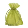 10 Sacchetti bomboniere in Organza con Nastrino