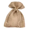 10 Jute Pouch 9 x 15 cm natural
