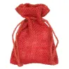 10 Jute Pouches 9 x 15 cm in 3 Colors