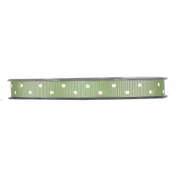 Gros Grain Lumiere Polka Dot Ribbon i olika färger och höjder, perfekt för presentförpackningar och favoriter