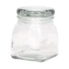 Square Jar with Glass Cap h 7 cm