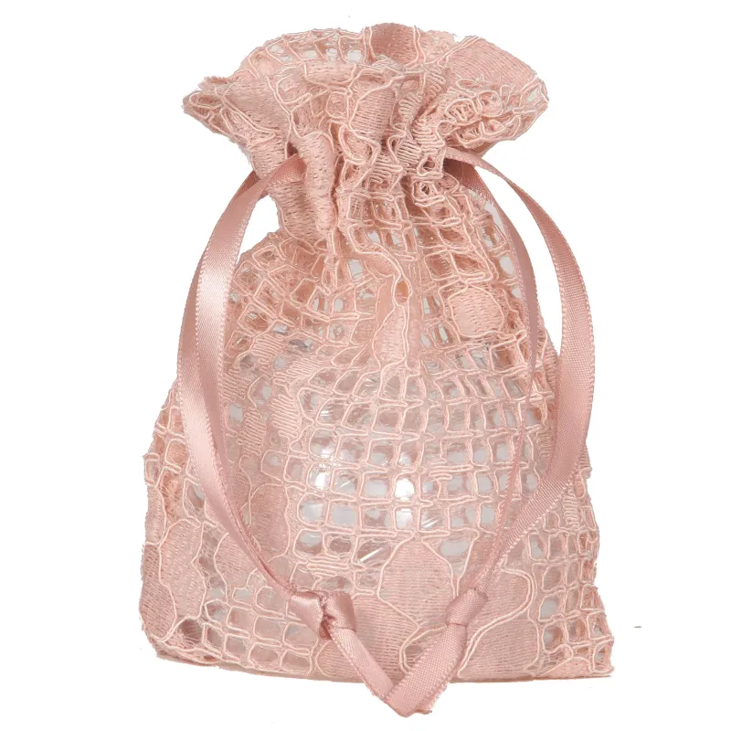 10 Flower Bags 9 x 12 cm pink