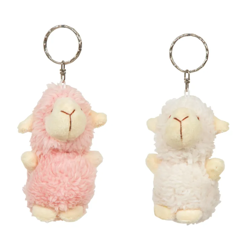 Porte-clés Little Sheeps crème et rose