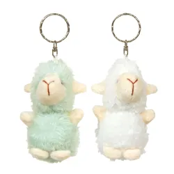2 Little Sheeps White & Light Blue Keyring | ChartaRè