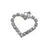 6 Hearts with Silver Rhinestones